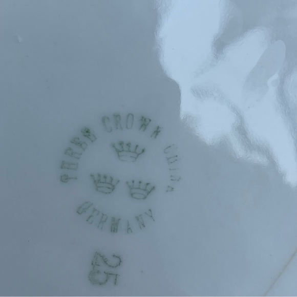 Antique Three Crowns CHERRIES Decorative Plate Fruit Salad Plate German - Picture 5 of 7